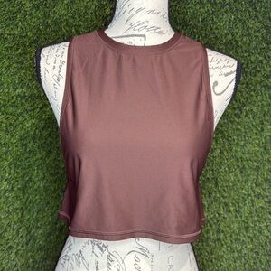 Lululemon Muscle Love Crop Tank Java Dark Terracotta Size 2